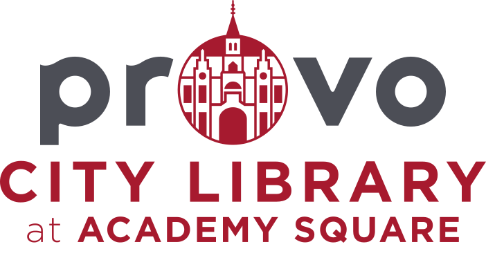 Logo of the Provo City Library at Academy Square